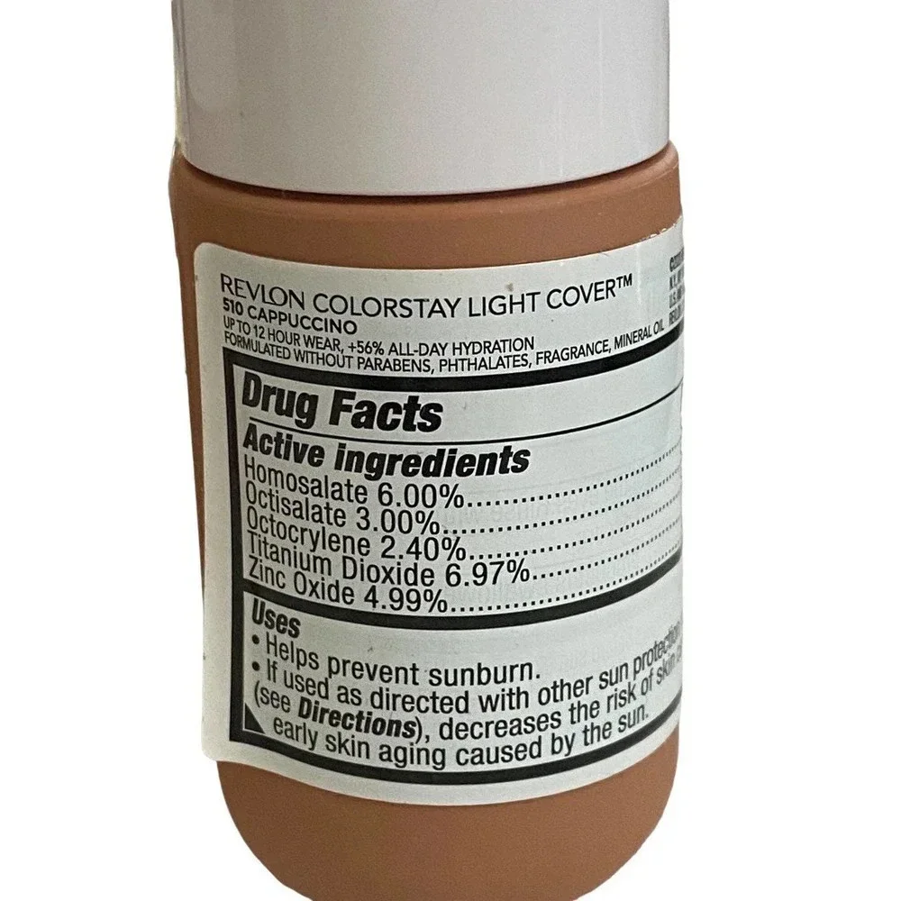 Bundle of 2! New Revlon COLORSTAY Light Cover Foundation #510 Cappuccino